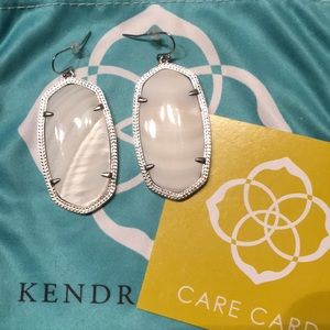 Kendra Scott Danielle White Drop Earrings